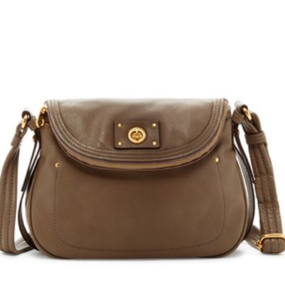 Marc by Marc leather crossbody (color: puma taupe)